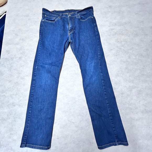 Levi's‎ 513 Slim Fit Jeans Dark Wash Denim Classic Style W32 L30 - Picture 1 of 8